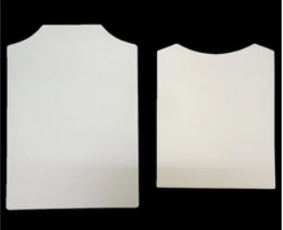 Cămașă cu gât rotund, tricou, -, hârtie pentru tablă albă, hârtie pentru căptușeală pentru îmbrăcăminte Placă duplex albă cu spate gri